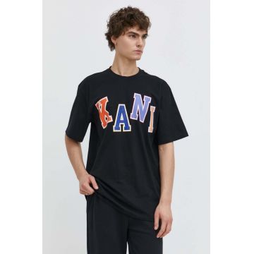 Karl Kani tricou din bumbac barbati, culoarea negru, cu imprimeu