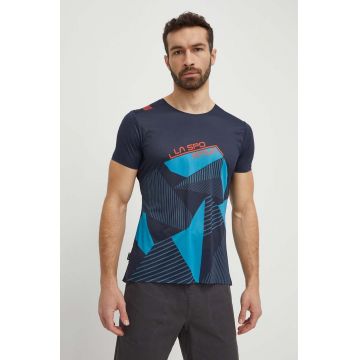 LA Sportiva tricou sport Comp culoarea albastru marin, cu imprimeu, F38643614