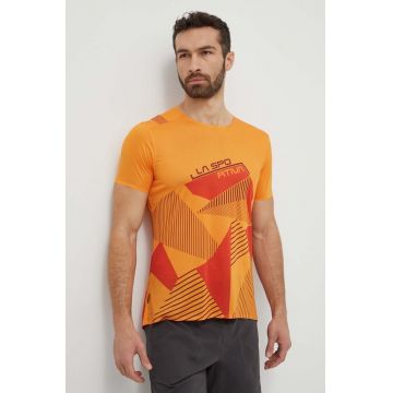 LA Sportiva tricou sport Comp culoarea portocaliu, cu imprimeu, F38102322