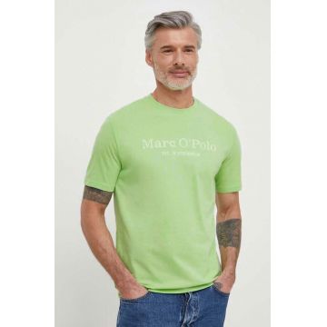 Marc O'Polo tricou din bumbac barbati, culoarea verde, cu imprimeu