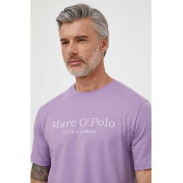 Marc O'Polo tricou din bumbac barbati, culoarea violet, cu imprimeu