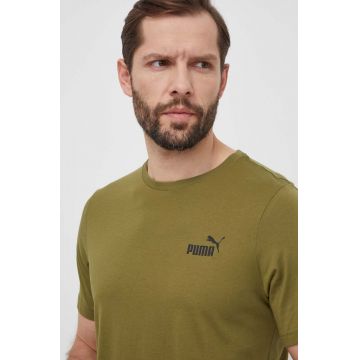 Puma tricou bărbați, culoarea verde, uni 624264