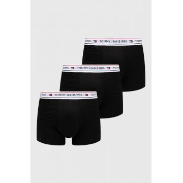 Tommy Jeans boxeri 3-pack bărbați, culoarea negru UM0UM03160