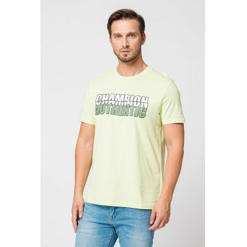 Tricou cu imprimeu text Authentic