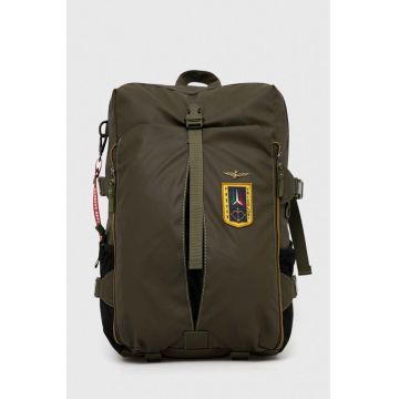 Aeronautica Militare rucsac barbati, culoarea verde, mare, cu imprimeu