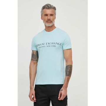 Armani Exchange tricou barbati, cu imprimeu