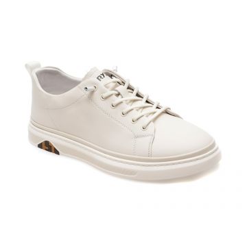 Pantofi casual GRYXX albi, 300010, din piele naturala