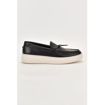 Pantofi loafer de piele cu varf rotunjit