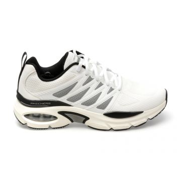 Pantofi sport SKECHERS albi, SKECH-AIR VENTURA, din material textil