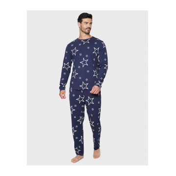 Pijama cu imprimeu cu stele Skye