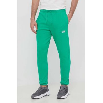 The North Face pantaloni de trening culoarea verde, neted, NF0A7ZJBPO81