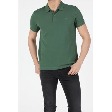 Tricou polo de bumbac cu maneci scurte