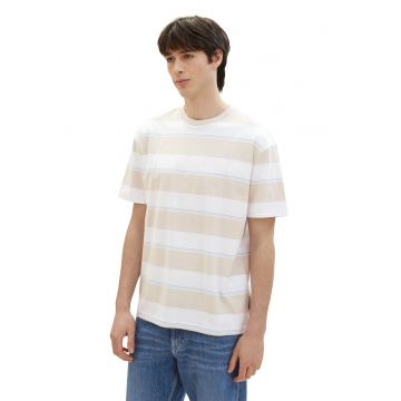 Tricou relaxed fit cu model in dungi