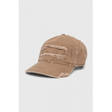 Diesel șapcă de baseball din bumbac culoarea maro, cu imprimeu A13462.0PFAA