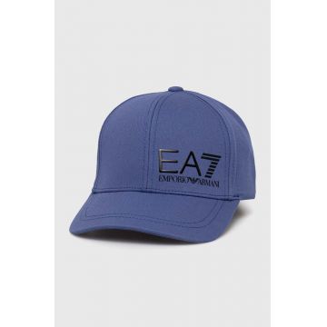 EA7 Emporio Armani șapcă de baseball din bumbac cu imprimeu