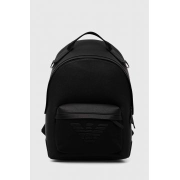 Emporio Armani rucsac barbati, culoarea negru, mare, neted