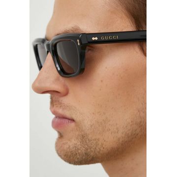 Gucci ochelari de soare barbati, culoarea negru