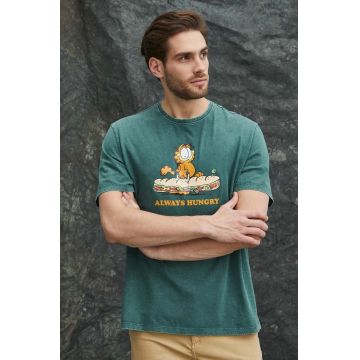 Medicine tricou barbati, culoarea verde, cu imprimeu