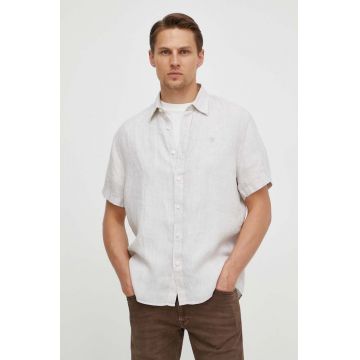 North Sails camasa de in culoarea bej, cu guler italian, relaxed, 664302 North Sails camasa de in culoarea bej, cu guler italian, relaxed, 664302