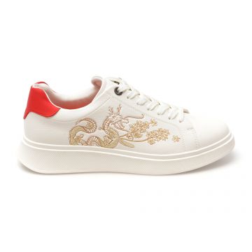 Pantofi casual ALDO albi, 13711681, din piele ecologica