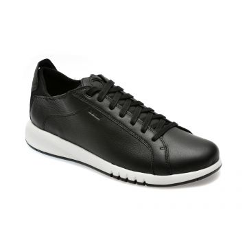 Pantofi casual GEOX negri, U357FA, din piele naturala