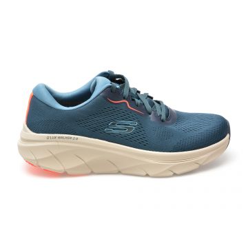 Pantofi sport SKECHERS bleumarin, D LUX WALKER 2.0, din material texil