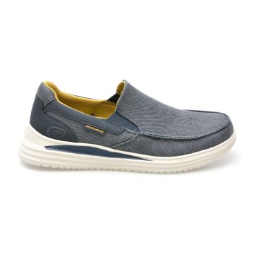 Pantofi sport SKECHERS bleumarin, PROVEN, din material textil