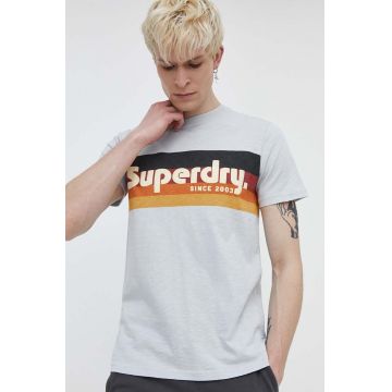 Superdry tricou din bumbac barbati, cu imprimeu