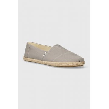 Toms espadrile Alpargata Rope culoarea gri, 10019895