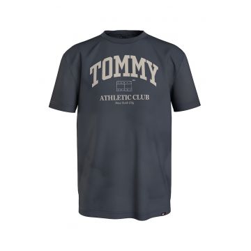 Tricou de bumbac cu logo brodat