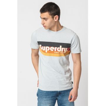 Tricou relaxed fit Cali - Albastru pastel