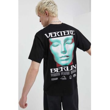 Vertere Berlin tricou din bumbac SLEEPWALK culoarea negru, cu imprimeu, VER T238