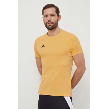 adidas Performance tricou de alergare Adizero culoarea galben, neted, IR7126