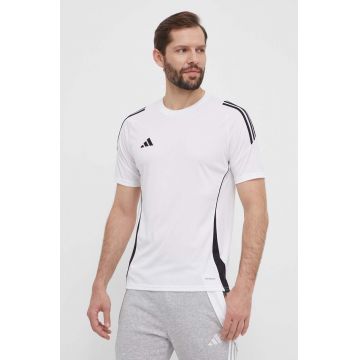 adidas Performance tricou de antrenament Tiro 24 culoarea alb, modelator, IS1019