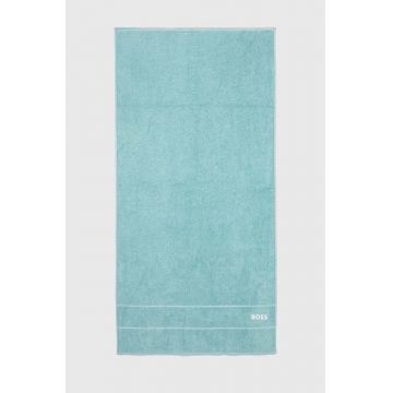 BOSS prosop din bumbac Plain Aruba Blue 70 x 140 cm