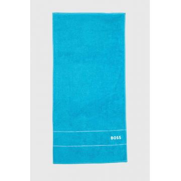 BOSS prosop din bumbac Plain River Blue 50 x 100 cm