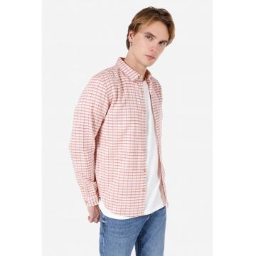 Camasa din bumbac cu model in carouri Camasa din bumbac cu model in carouri