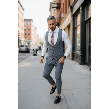 Compleu barbati  Vesta + Pantaloni B4192  D3-4.3