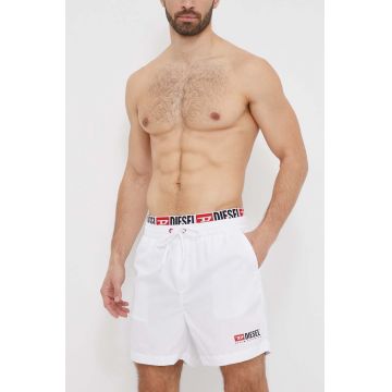 Diesel pantaloni scurti de baie culoarea alb