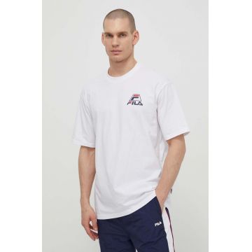 Fila tricou din bumbac Liberec barbati, culoarea alb, cu imprimeu, FAM0670