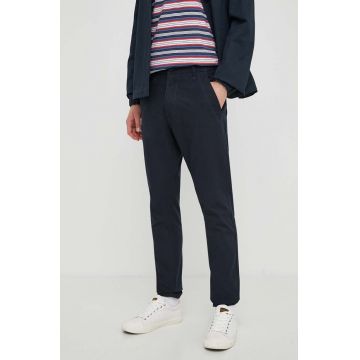 G-Star Raw pantaloni barbati, culoarea albastru marin, cu fason chinos