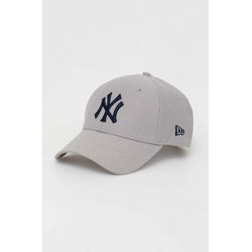 New Era sapca culoarea gri, cu imprimeu, NEW YORK YANKEES