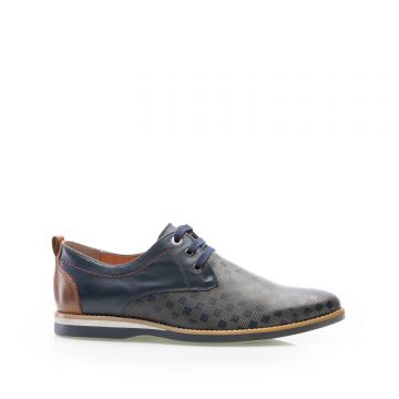 Pantofi casual bărbați din piele naturală, Leofex - 886 Blue Box