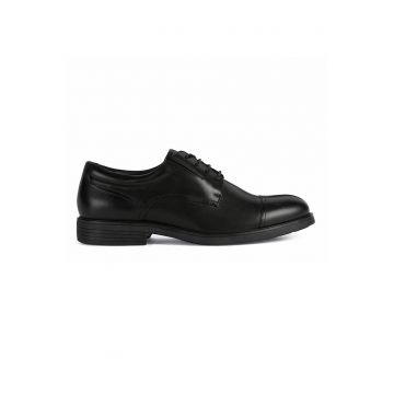 Pantofi Derby de piele cu aplicatie cap-toe