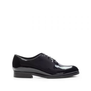 Pantofi eleganti barbati din piele naturala,Leofex- 112-3 Negru Lac