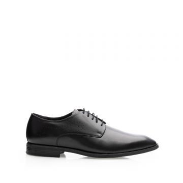 Pantofi eleganţi bărbaţi din piele naturală, Leofex - 663 Negru Box