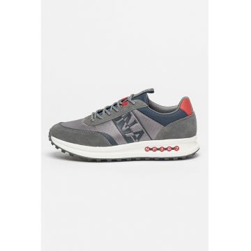 Pantofi sport din plasa cu garnituri din piele intoarsa Slate