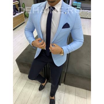 Sacou barbati bleu slim fit ZR A4072 O5-5.2