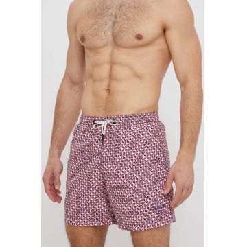 Superdry pantaloni scurti de baie culoarea rosu