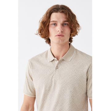 Tricou polo cu model geometric